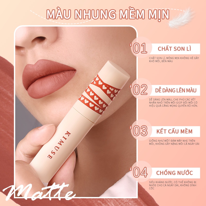 Son môi KIMUSE dạng lỏng màu đậm 3ml | BigBuy360 - bigbuy360.vn