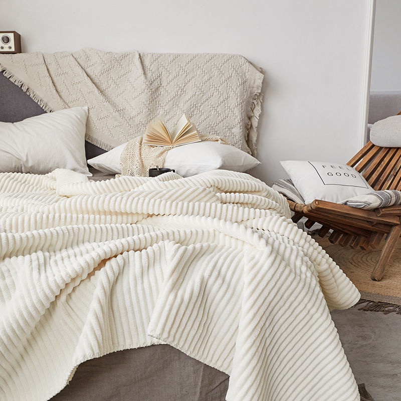 Chăn hè 2x2.3M MUJI Phong cách mền lông tuyết chăn gối văn phòng Chăn mỏng chăn hè cho bé