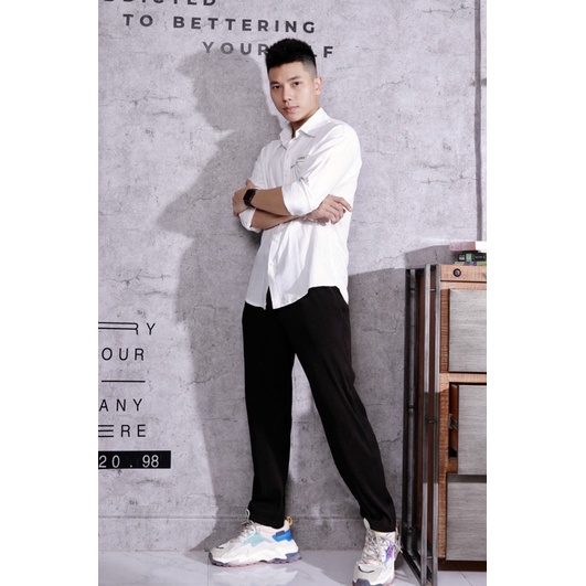 Sơ mi trơn đơn giản form suông rộng thời trang Nô Store
