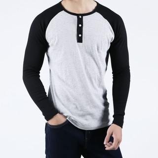 [Áo Phông Raglan] Áo Thun Nam Tay Dài Polido Chất Liệu Cotton Lì, Không Bai Xù. Kiểu Dáng Raglan Trẻ Trung, Cá Tính
