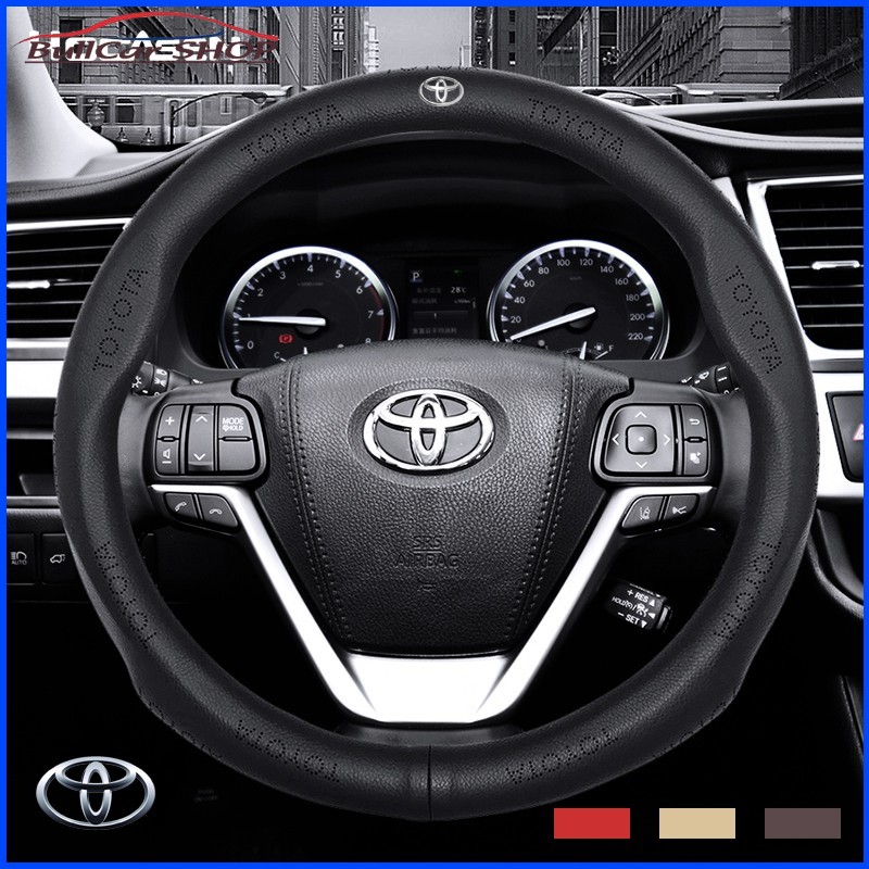 Vỏ da bọc vô lăng cho xe hơi For Toyota Camry Vios Corolla Altis Rush Avanza Vellfire Hilux Wish Hiace Camry Vios Innova Sienta Estima Toyota CHR Vô Lăng Xe Ô