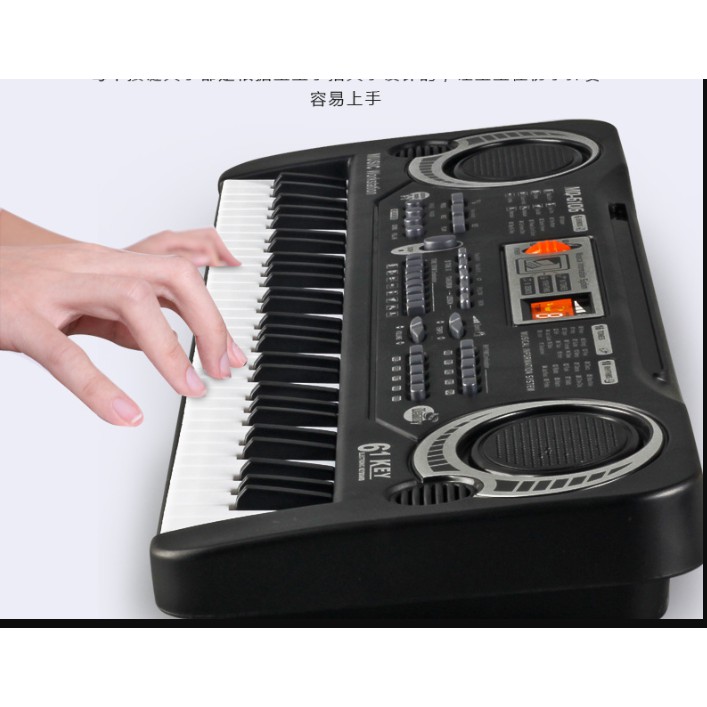 Đàn piano cho bé, đàn điện tử organ 61 phím tặng kèm micro hát và dây sạc