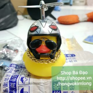 Vịt gắn xe có đèn kèn chong chóng - có sĩ