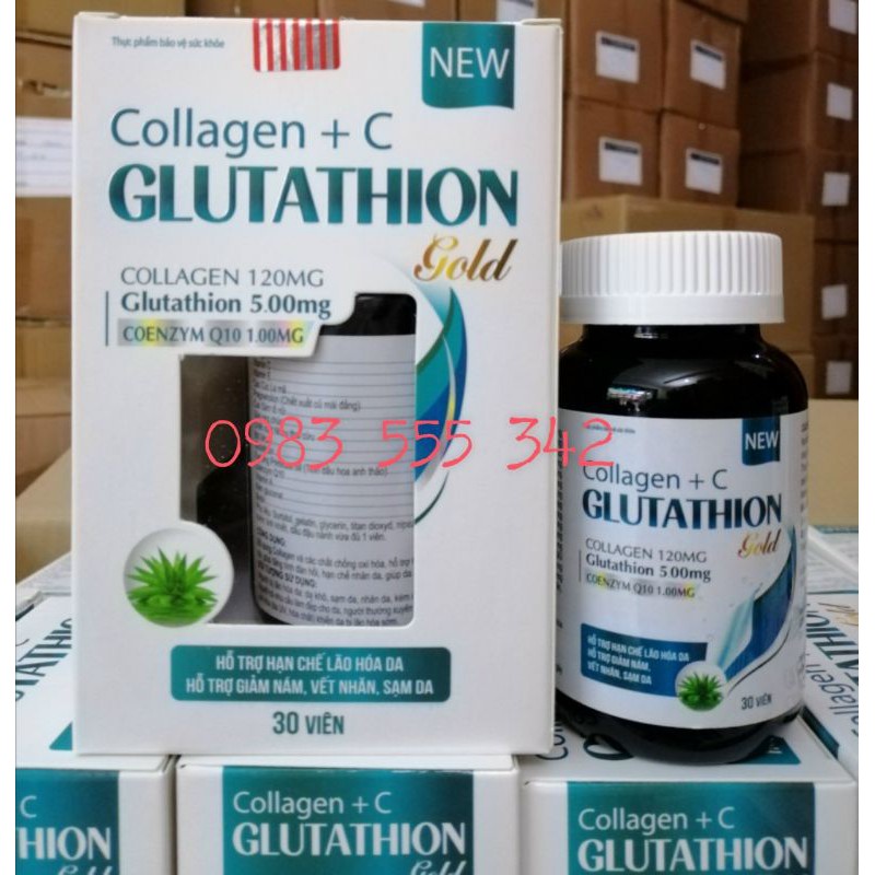Viên uống GLUTATHION Gold hỗ trợ hạn chế quá trình lão hoá da. Hộp 30 viên. | Thế Giới Skin Care