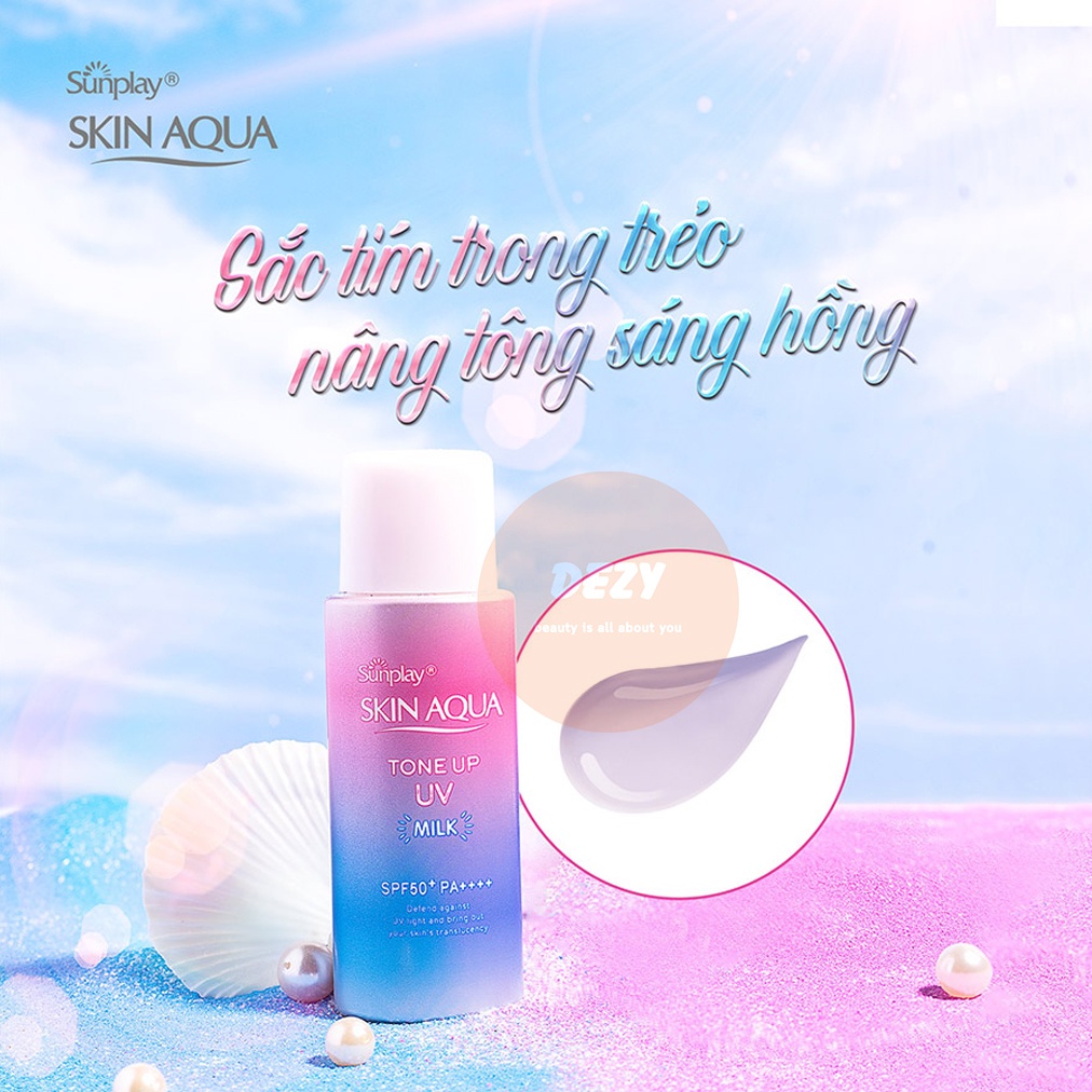 Kem Chống Nắng Skin Aqua Tone Up - Kcn Sunplay Nâng Tone Hyaluronic Acid Dưỡng Ẩm &amp; Vitamin C Dưỡng Trắng Skincare Dezy