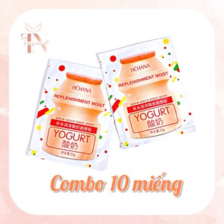 Combo 10 mặt nạ dưỡng ẩm sữa chua yogurt cao cấp - phục hồi da cấp ẩm tăng độ đàn hồi da mặt
