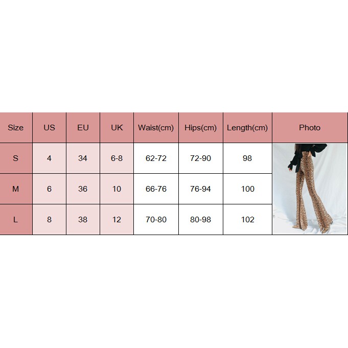 Quần dài ống loe cạp cao họa tiết da báo sành điệu thời trang cho nữ | BigBuy360 - bigbuy360.vn
