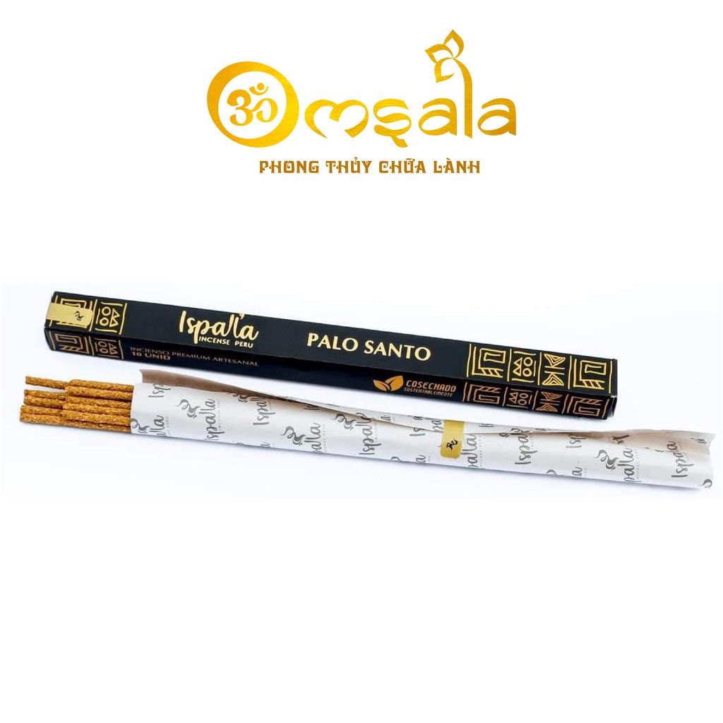 Nhang Palo Santo Ispalla hỗ trợ thiền định, giảm căng thẳng, lo lắng bó 10 que