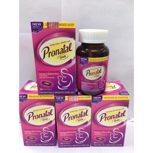 PRONATAL DHA Bổ sung sắt, acid folic, vitamin cho mọi phụ nữ mang thai và cho con bú