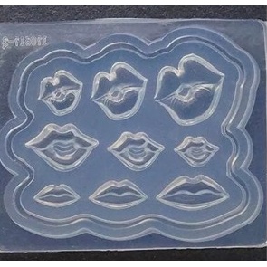 Khuôn nail môi son nụ hôn trang trí móng tay sơn nail gel uv bột đắp bột nhúng nail gel art