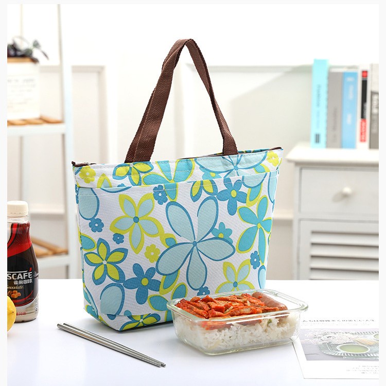 (LOẠI 1 có 3 lớp giữ nhiệt) Túi đựng cơm vải POLYESTER chống thấm SIZE ĐẠI giữ nhiệt nóng - lạnh lót nhôm - YW