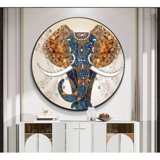 Tranh tráng gương Decor con voi