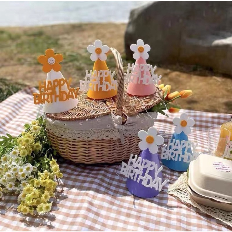 Dây treo trang trí tiệc sinh nhật chủ đề hoa cúc xinh xắn