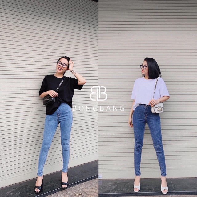 QUẦN JEAN LƯNG CAO 1 NÚT