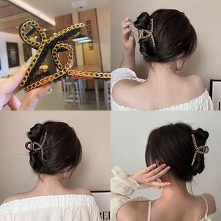 Kẹp tóc hình chuỗi xích độc đáo trẻ trung phong cách Pháp