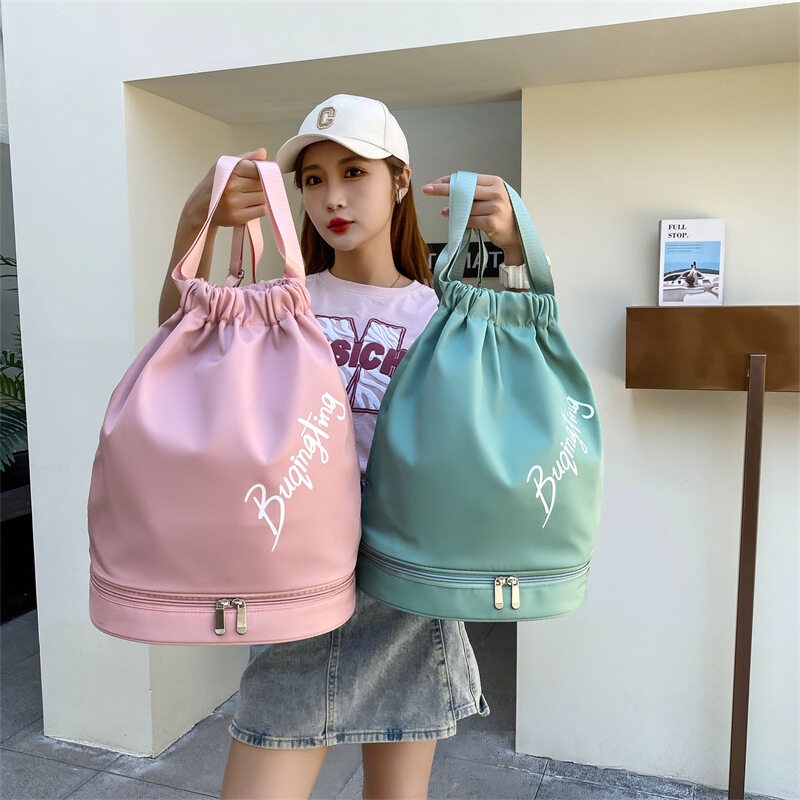 Túi Dây Rút Đeo Vai Hai Ngăn Đựng Đồ Tập Thể Thao yoga Chống Thấm Nước Thời Trang Cho Nữ