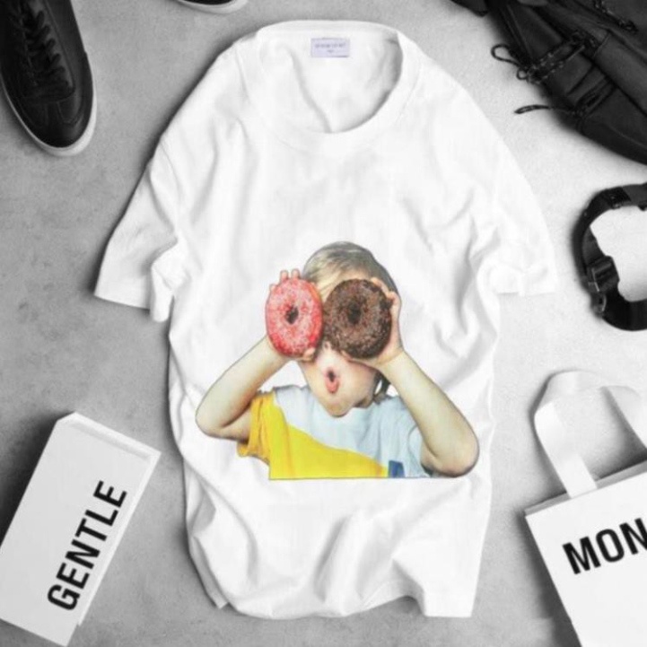 [Ả𝐧𝐡 +Video 𝐓𝐡ậ𝐭] Áo Thun ADLV Baby Face Donut Tay lỡ - Áo thun unisex nam nữ form rộng oversize chất liệu Cotton co dãn | BigBuy360 - bigbuy360.vn