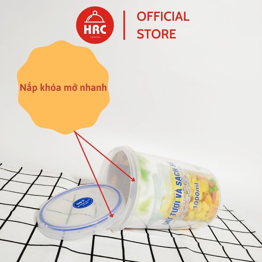 HỘP THỰC PHẨM TRÒN 1000ML 2408 SONG LONG