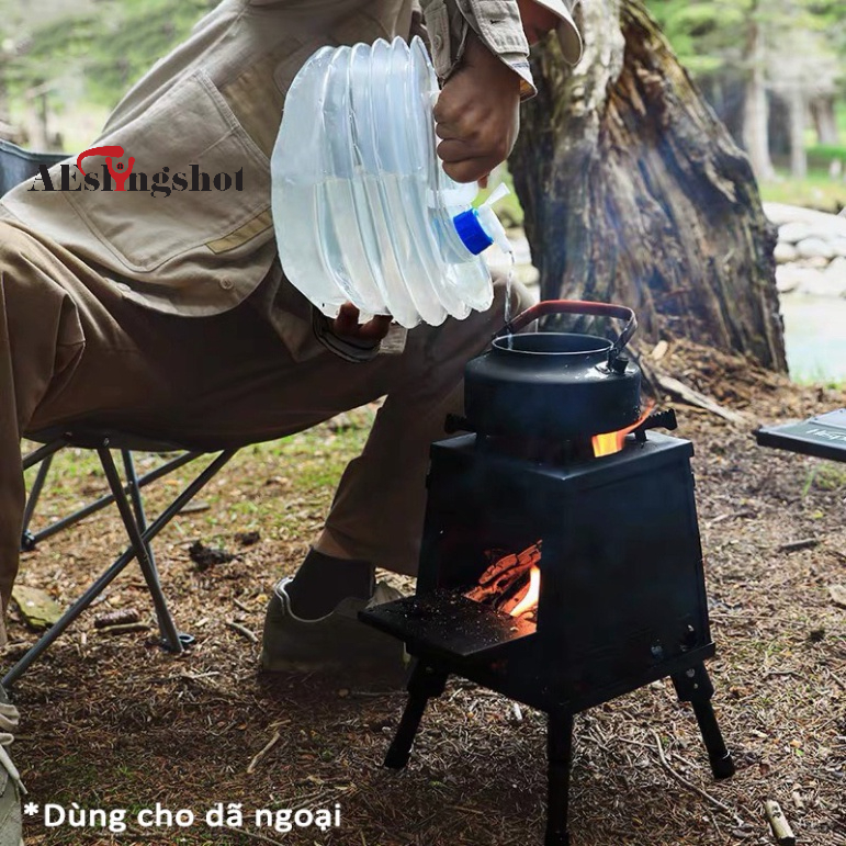 Bình đựng nước cắm trại du lịch dã ngoại di động ngoài trời, có van khóa, có vòi nối dài tiện lợi - DCP9