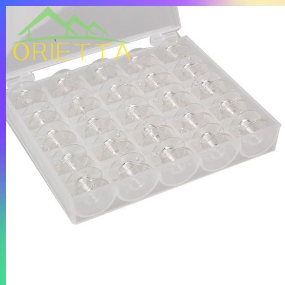 Bộ đựng 25 lõi nhựa dùng quấn chỉ may mặc kèm hộp đựng