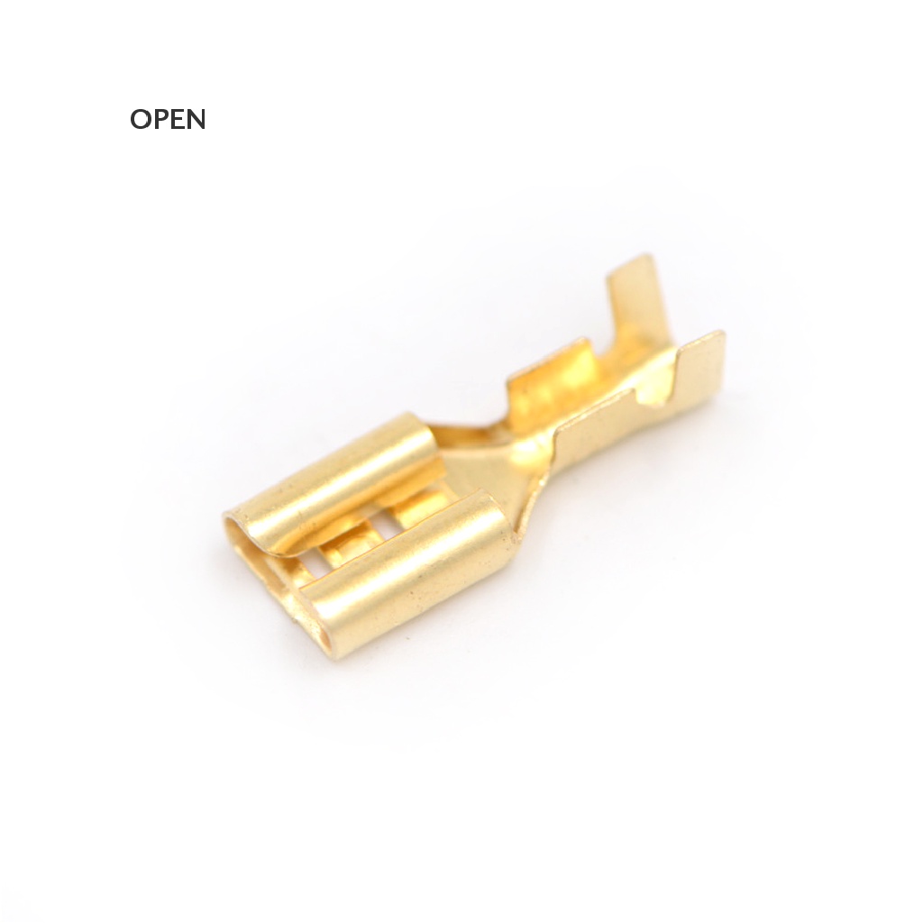 Op 100 Chiếc 6.3mm Vàng Đồng Loa Xe Hơi Đầu Cuối Cái Spade Kết Nối my