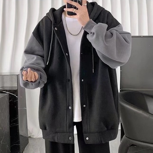 Áo Khoác Hoodie Nam Dáng Rộng Phong Cách Hàn Quốc Thời Trang Cho áo khoác nỉ bông áo khoác hoodie nam form rộng áo hoodie nam