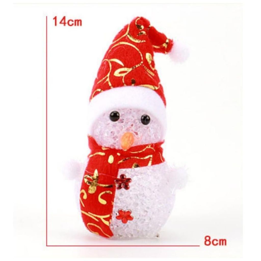 Người tuyết trang trí noel pha lê phát sáng cực đẹp, đồ chơi giáng sinh CORACLE.