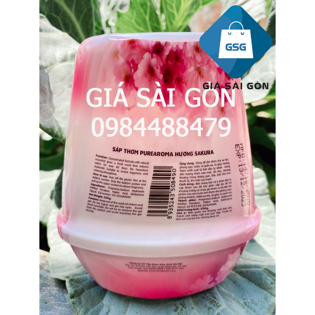 Sáp thơm khử mùi Pure Aroma 220g (nhiều mùi lựa chọn)
