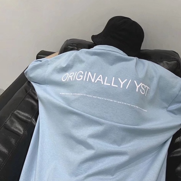 ♞AFF LIGA♞ Áo Thun Tay Ngắn Cổ Tròn Màu Trơn Dáng Rộng Phong Cách Hip Hop Thời Trang Mùa Hè Cho Nam