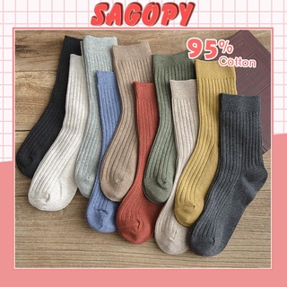 Tất nữ nam cổ cao cute phong cách Gân tăm, vớ nam nữ cao cổ dài Vintage hàn quốc giống nike chống hôi chân TD23