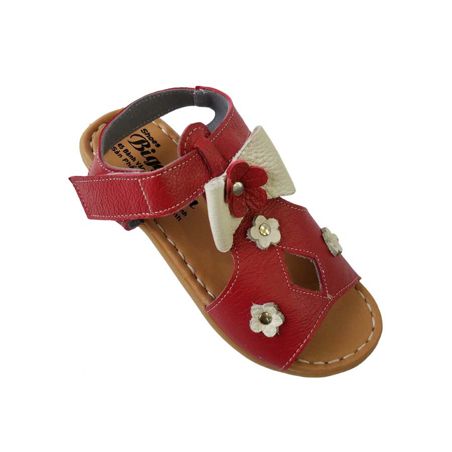 Giày Sandal Bé Gái Da Bò BIGBEN Cao Cấp SDBG2