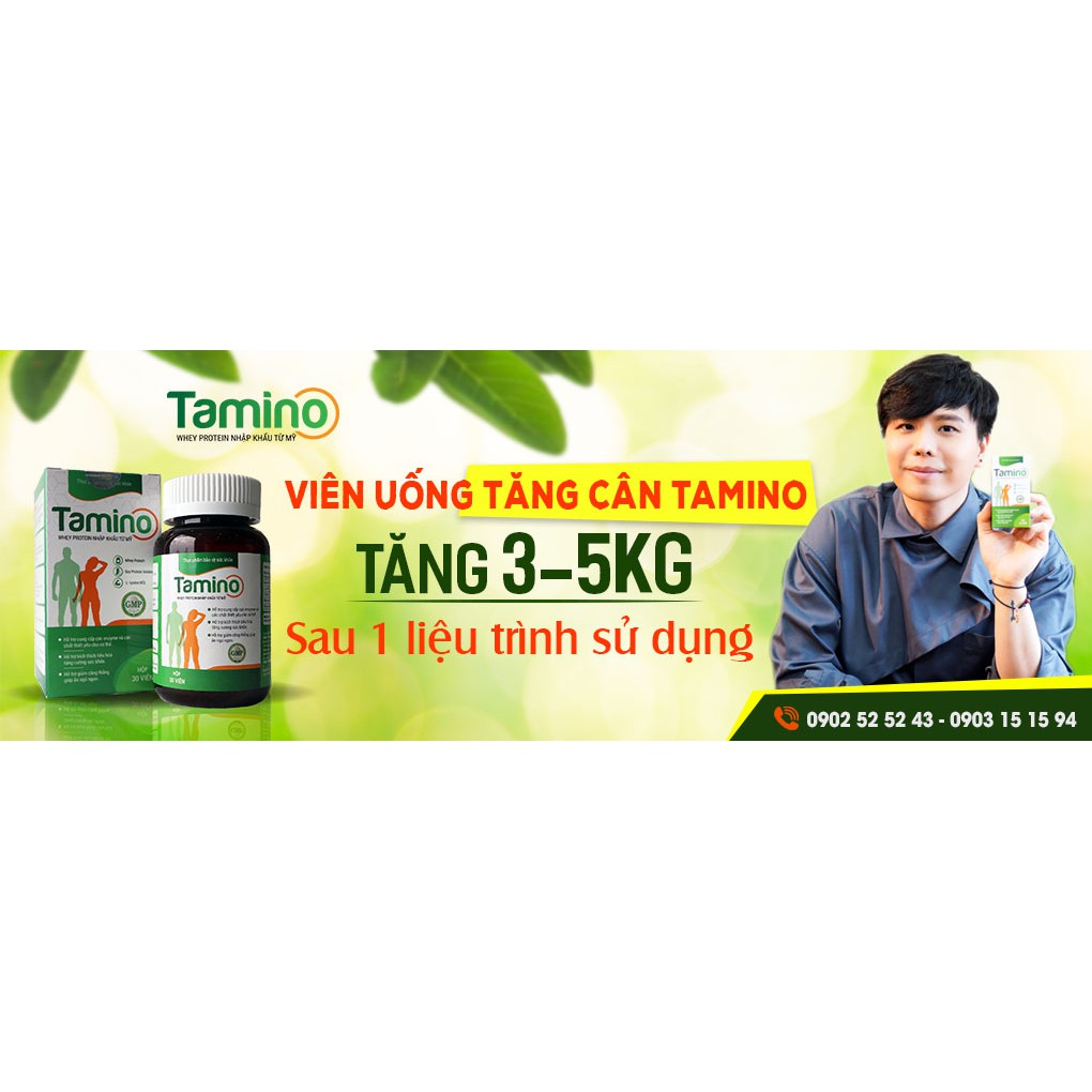 [ Combo 3 hộp ] Viên Uống Tăng Cân TAMINO -  Bổ Sung Hợp Chất Whey Protein từ Mỹ | BigBuy360 - bigbuy360.vn