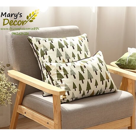 Gối tựa sofa Mary Decor - họa tiết Cây thông G-D07