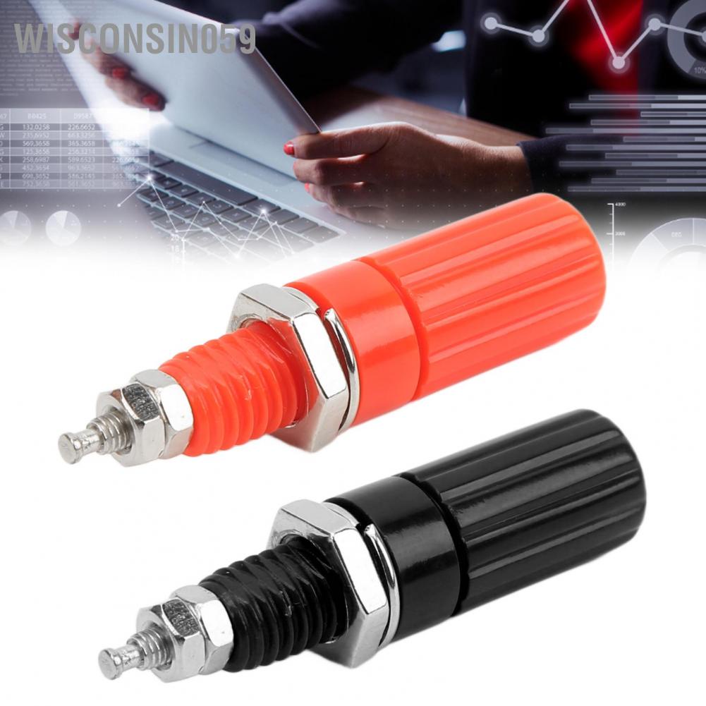 Wisconsin059 10 cái Đầu nối M3 4mm Jack cắm Banana Jack Bảng điều khiển vít cắm cho thiết bị điện tử
