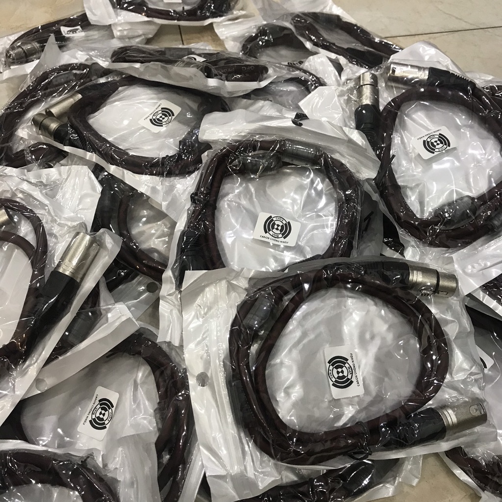 Combo bộ 2 dây Jack Canon Đực Cái 2 chống nhiễu JSJ/Huicheng liền dây - Gia Khang shop