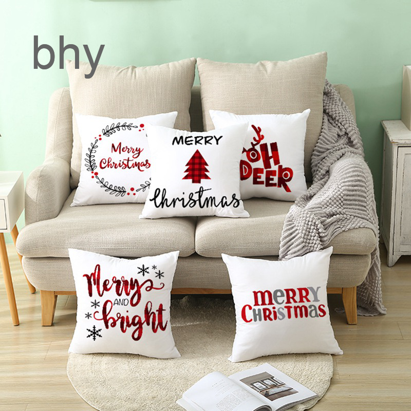 Vỏ Bọc Gối Trang Trí In Hình Giáng Sinh Dễ Thương