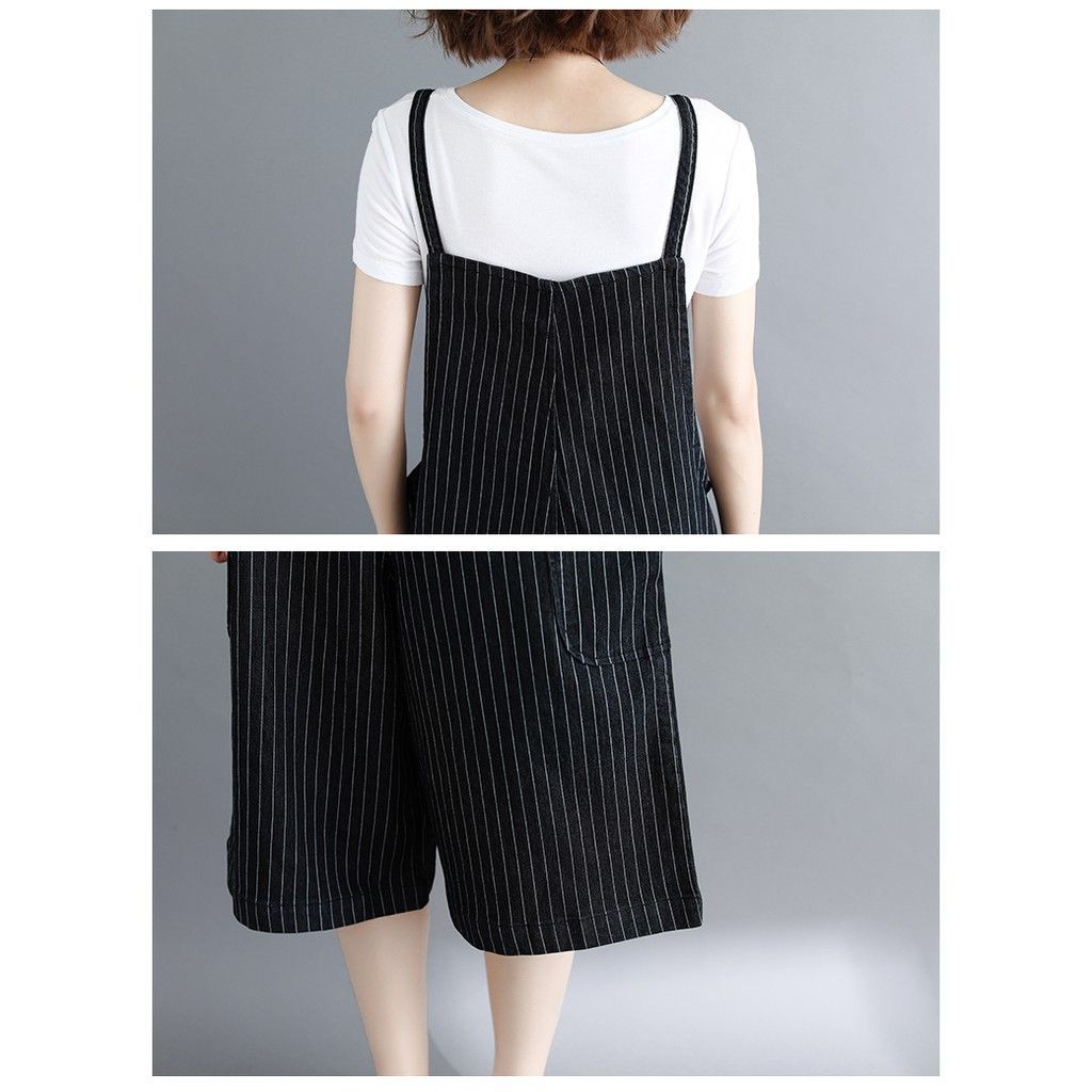 [ORDER] Yếm denim kẻ sọc bigsize (fit đến 80kg) - Có ảnh thật | BigBuy360 - bigbuy360.vn