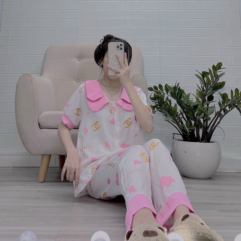 Đồ ngủ nữ , lụa cổ sen hai lá freesize