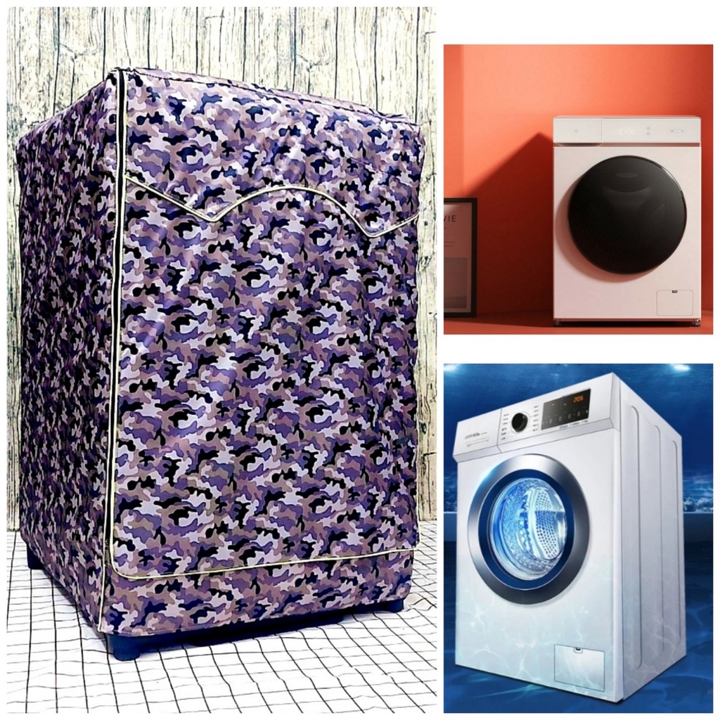 [LOẠI XỊN] Áo trùm máy giặt vỏ bọc loại cửa ngang  7kg 8kg 9kg - vải bao chùm chống bụi  (mẫu như hình)