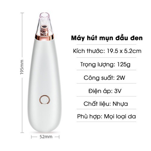 Máy Hút Mụn Cầm Tay Cao Cấp BLACK HEAD DETECTOR (Hàng Xịn, Giá Sỉ)