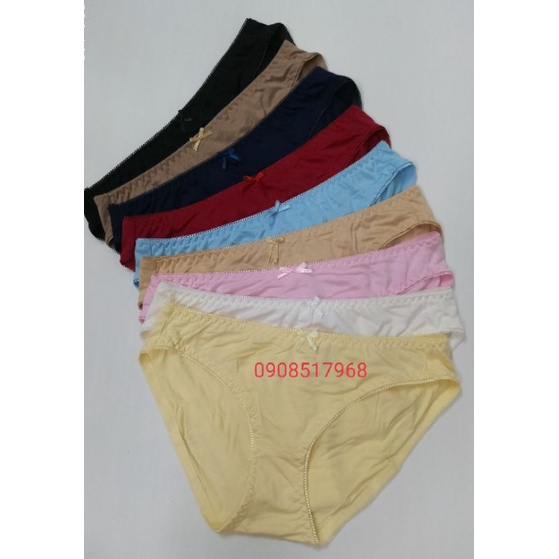 Combo 10 Quần lót nữ cotton trơn mềm mịn, co giãn tốt, quần lót học sinh, sinh viên
