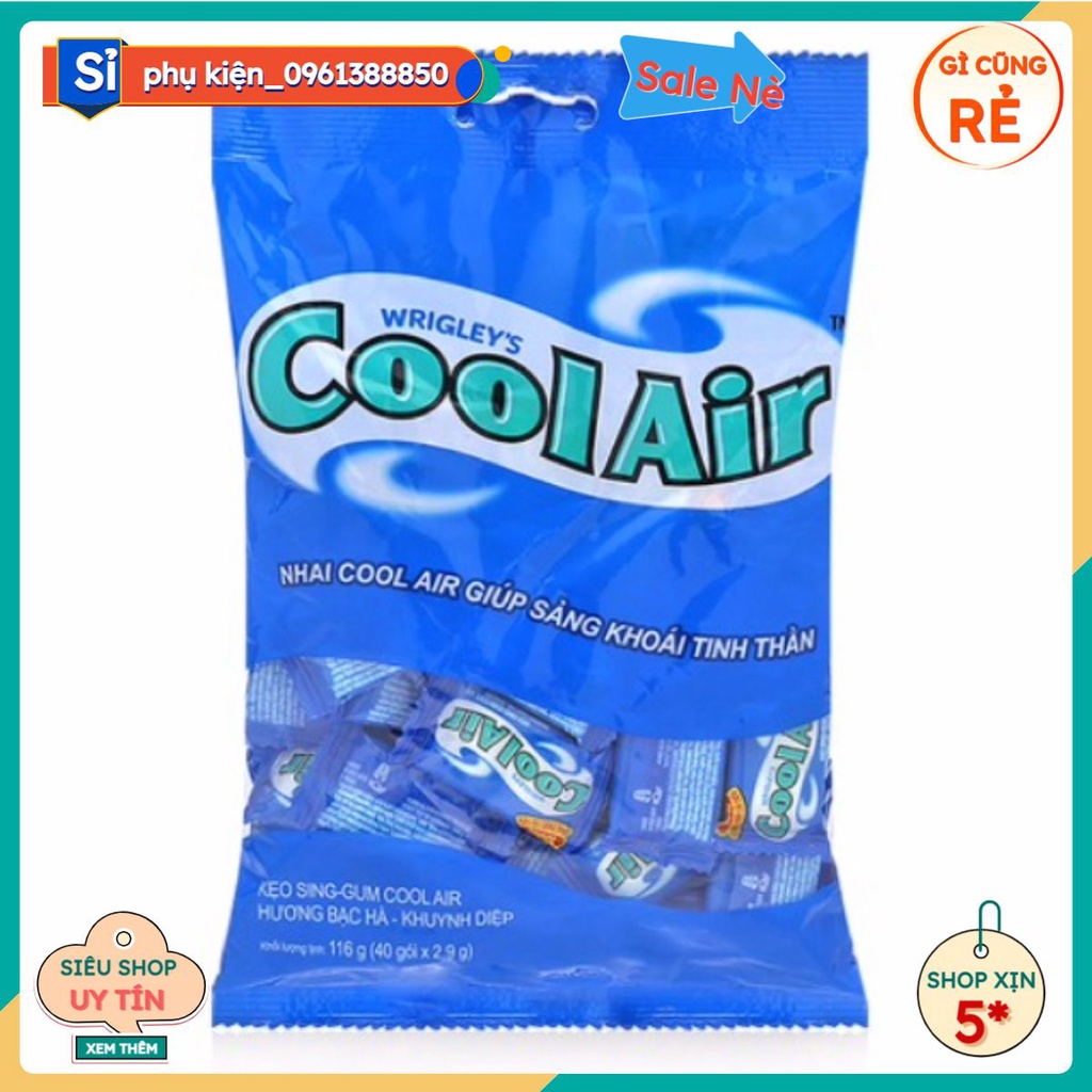 kẹo cao su cool air gói 110v - kẹo cao su mentos gói 40 viên - phukienxinh_10k