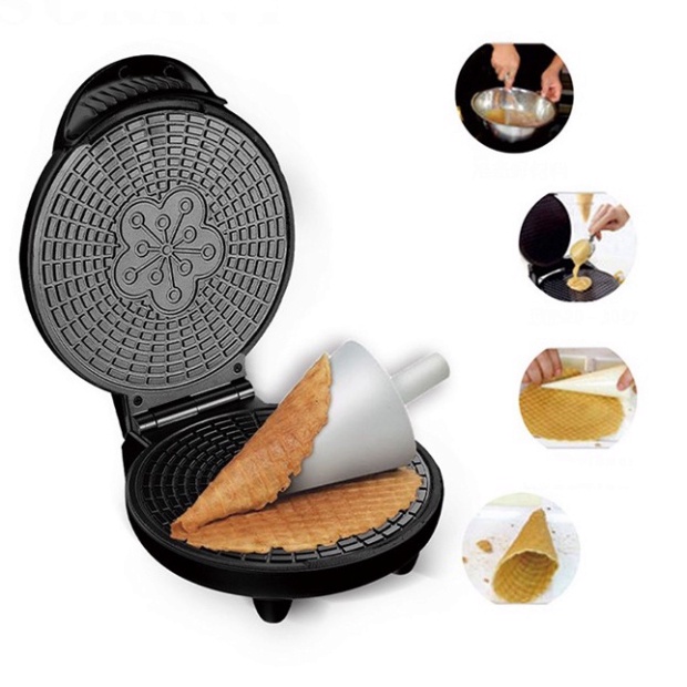 Máy làm bánh quế cuộn hình nón, máy làm vổ ốc quế