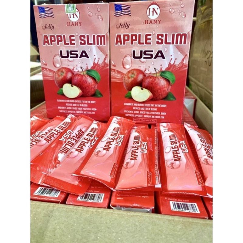 Thạch Táo Hỗ Trợ Giảm Cân Apple Diet Slim Hany USA Giảm Cân Đẹp Dáng