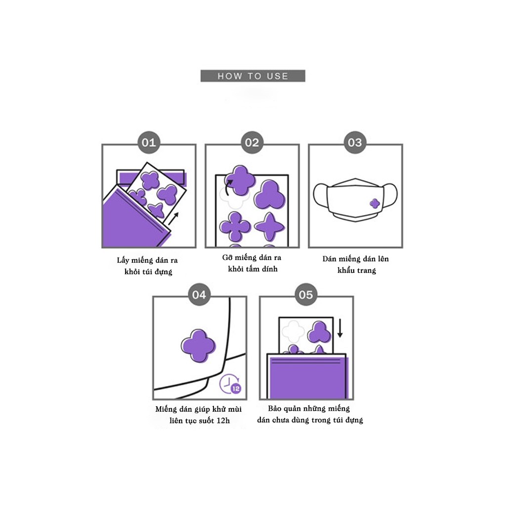 Miếng Dán Khẩu Trang Khử Mùi - Khử Khuẩn Trong 12 giờ AROMA EFFECT MASK PATCH_Mỹ phẩm Hàn Quốc chính hãng