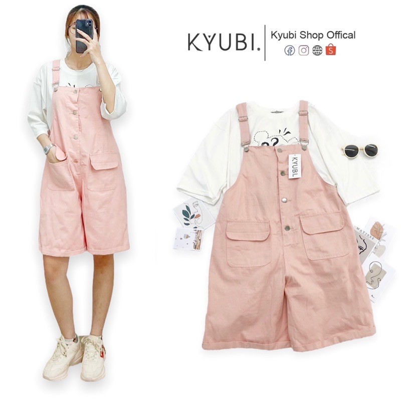 YẾM QUẦN KAKI JENI 1 (Màu Hồng, Kem)- KYUBI