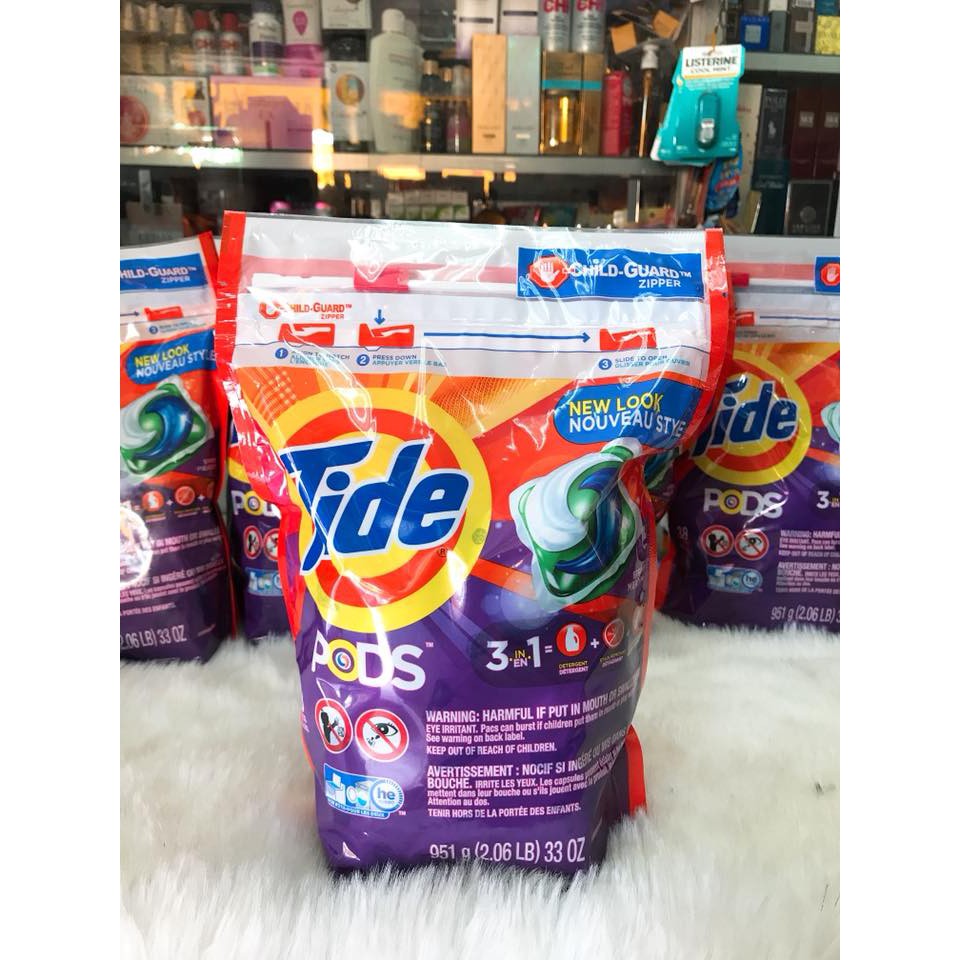 (38 viên) Viên giặt xả Tide Pods 3in1 MADE IN USA 951g