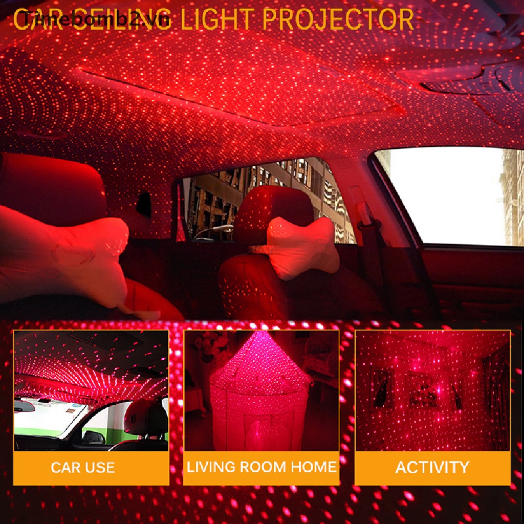 1 Đèn LED Tạo Hiệu Ứng Bầu Trời Đầy Sao Trang Trí Nội Thất Xe Hơi