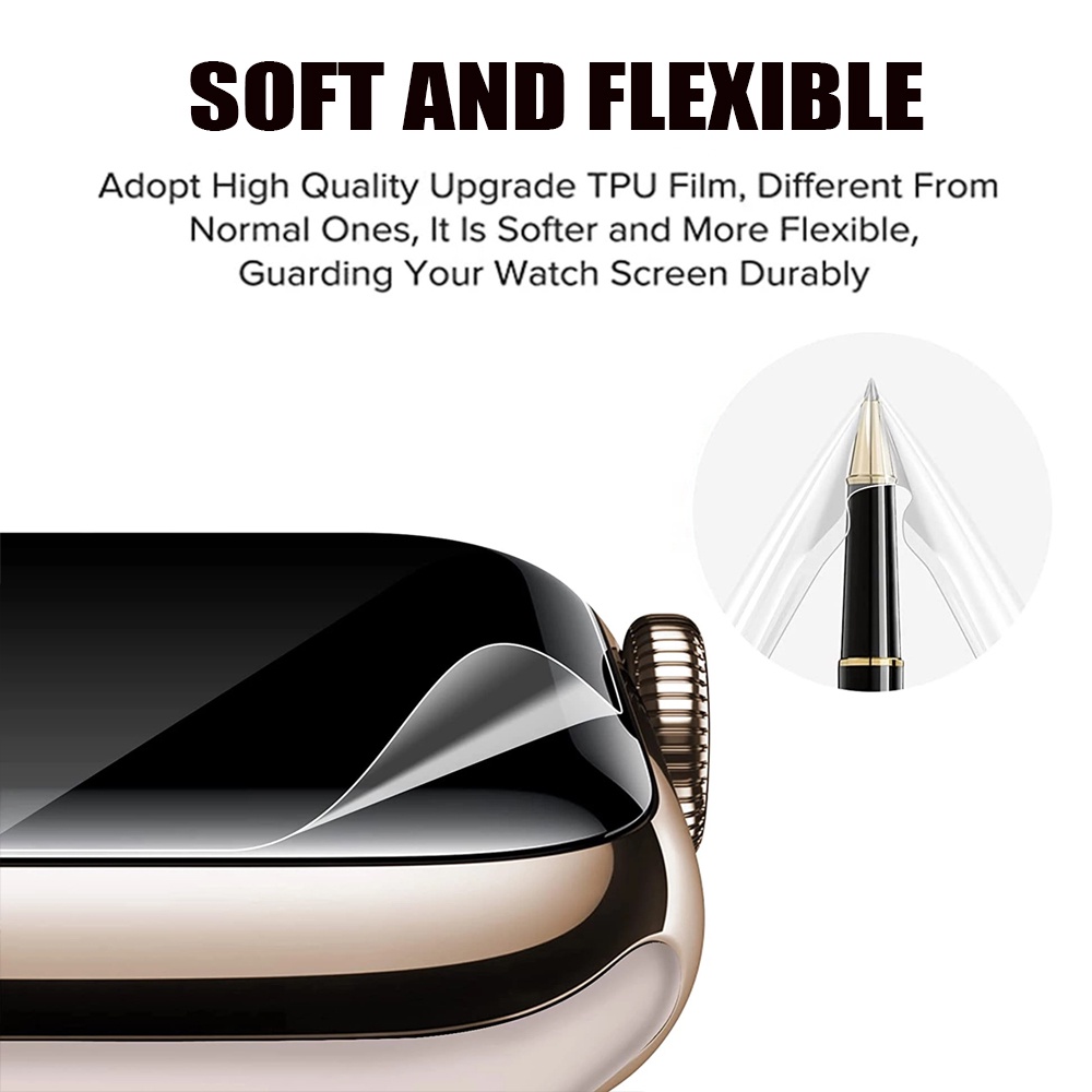 Miếng Dán Hydrogel Mềm Trong Suốt Bảo Vệ Màn Hình Đồng Hồ Thông Minh Series Ultra 8 7 6 SE 5 4 3 2 1