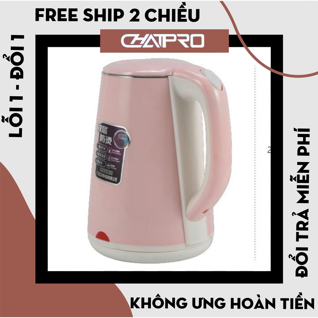 ấm siêu tốc thông minh tiết kiệm điện, ấm siêu tốc 2 lớp JipLai Thái Lan 2.5L